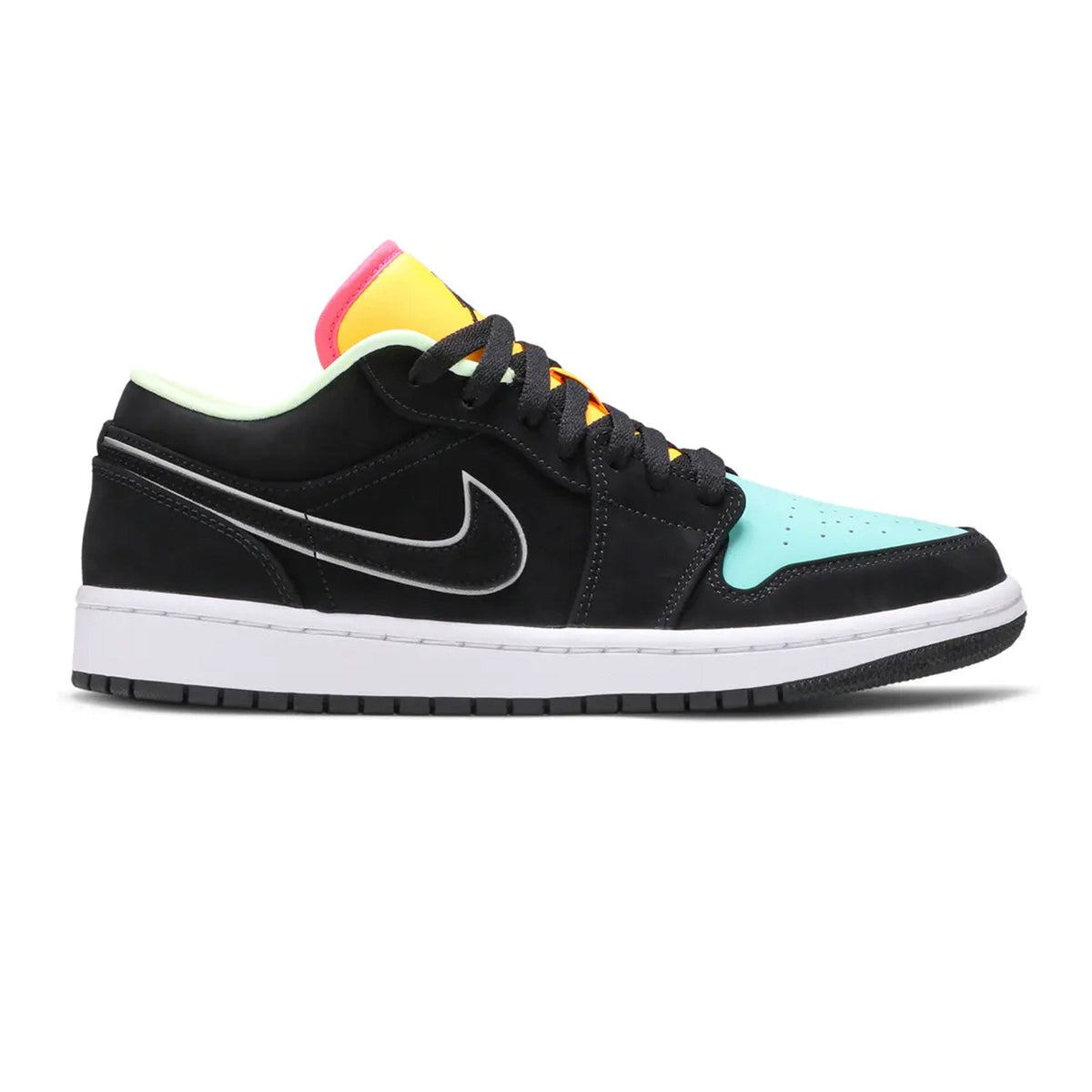 Air Jordan 1 Low 'Black Aurora Green Laser Orange' (2020)