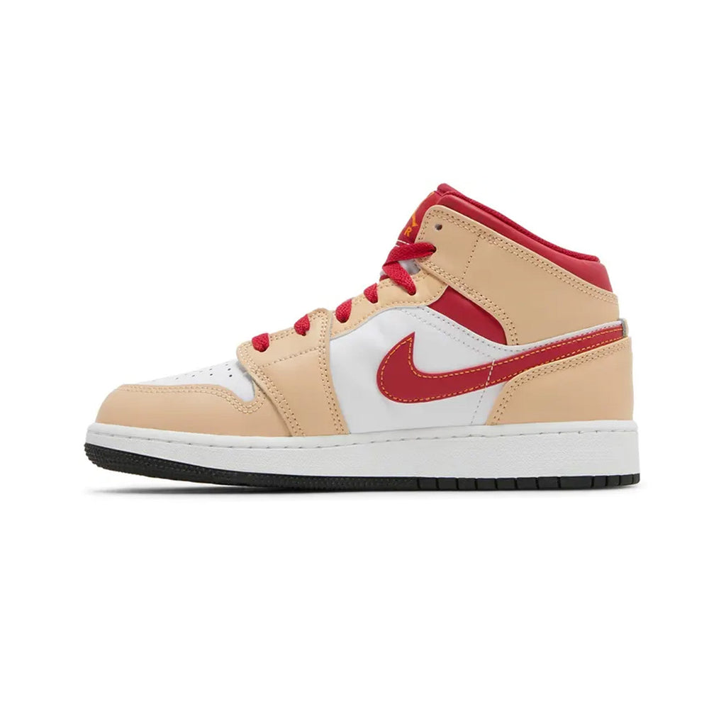 Air Jordan 1 Mid 'Light Curry Cardinal' GS (2022)
