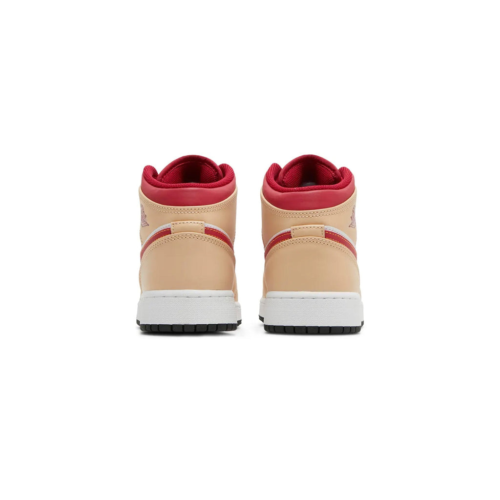 Air Jordan 1 Mid 'Light Curry Cardinal' GS (2022)