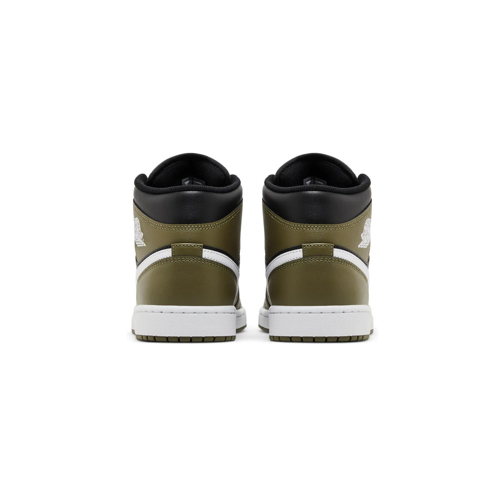 Air Jordan 1 Mid 'Black White Olive' (2024)