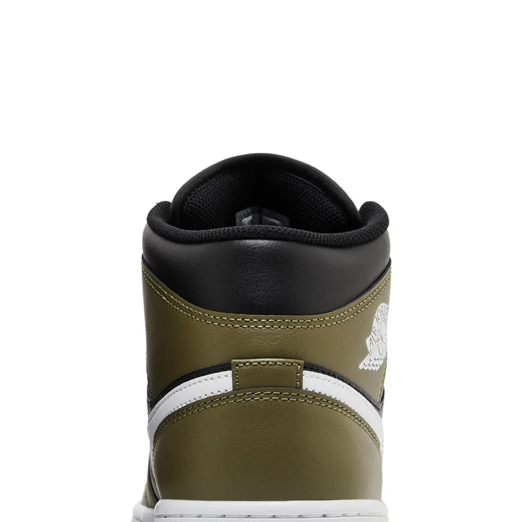 Air Jordan 1 Mid 'Black White Olive' (2024)