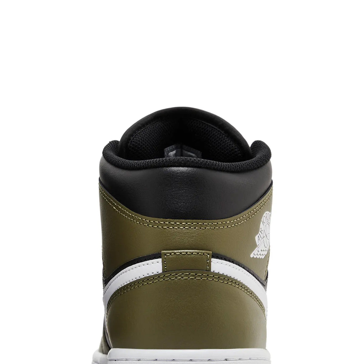 Air Jordan 1 Mid 'Black White Olive' (2024)